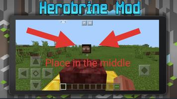 Herobrine Mod Minecraft Affiche