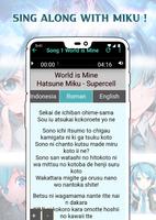 Hatsune Miku Vocaloid Lyrics Song capture d'écran 3