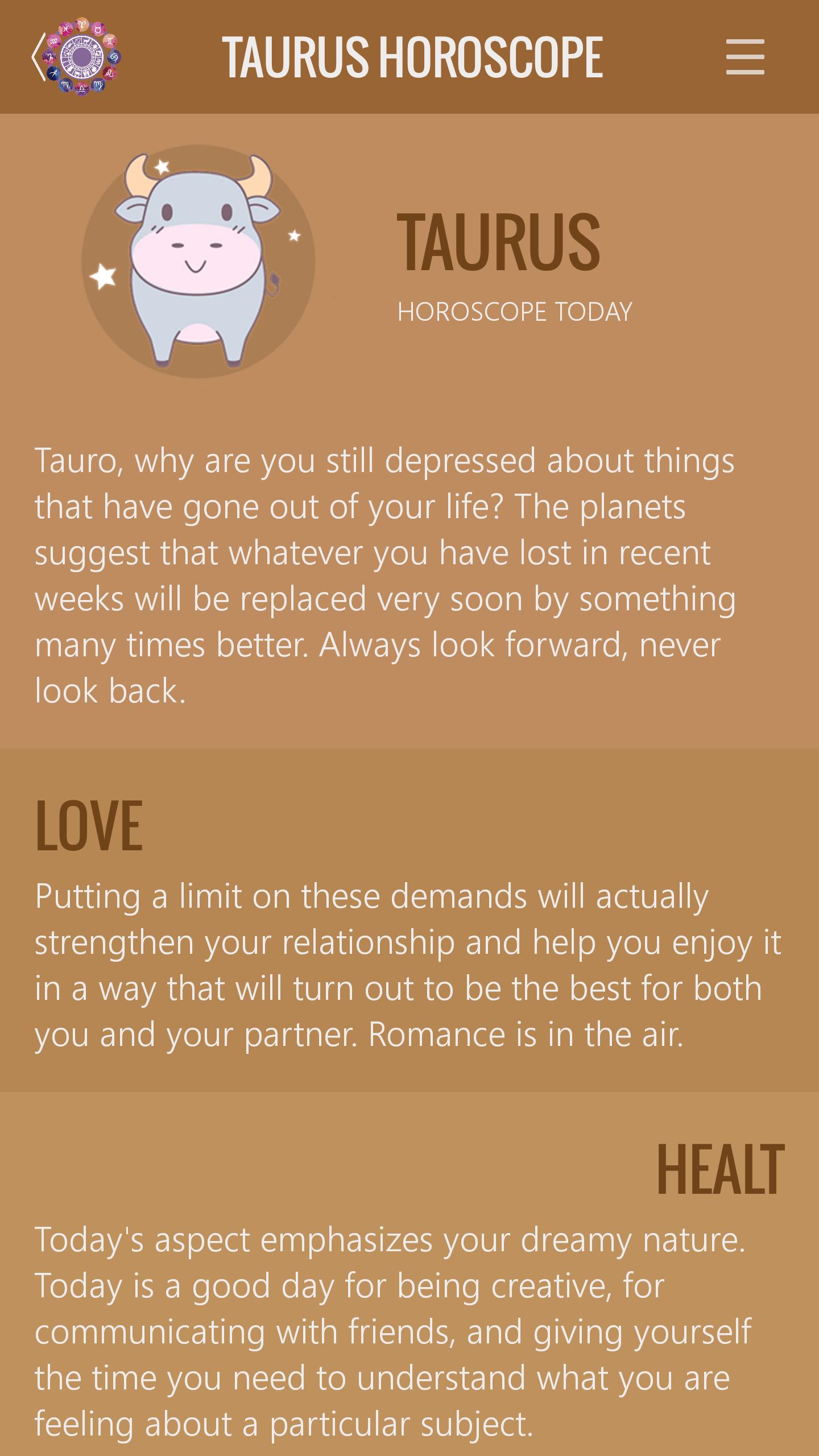 taurus horoscope daily love