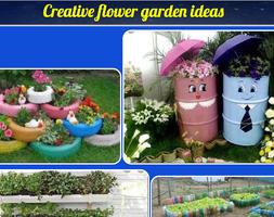 Idées créatives de jardin de fleurs Affiche