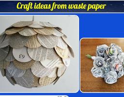 Craft ideas from waste paper پوسٹر