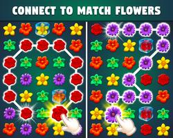 Flower Match Game Affiche