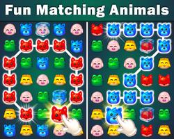 Connect Animal Matching Games Affiche