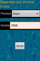Canada Income Tax Calculator capture d'écran 1