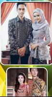 Modèle de paire de batik indonésien Affiche