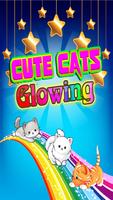 Poster Cute Cats Glowing