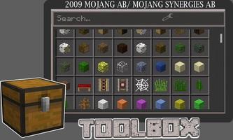 Toolbox mod for Minecraft PE.  Affiche