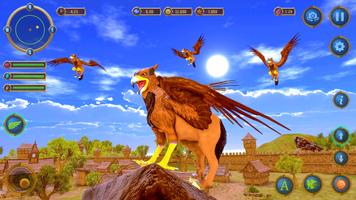 Flying Eagle Griffin Horse Sim Affiche