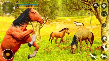 Jeu Chevaux Sauvages 3D Affiche