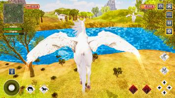 Flying Unicorn Horse Simulator اسکرین شاٹ 1