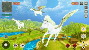 Flying Unicorn Horse Simulator اسکرین شاٹ 2