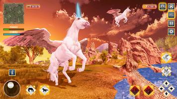 Flying Unicorn Horse Simulator اسکرین شاٹ 3