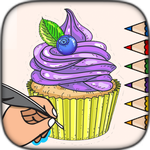 Pastel para colorear libro icon