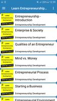 Learn Entrepreneurship Develop poster