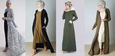 احدث موديلات فساتين حجاب 2018.