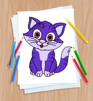猫を描く方法 ポスター