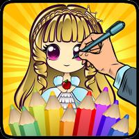 Coloring Chibi Princess الملصق
