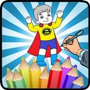 Kolorowanka Chibi Superbohater aplikacja