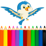 Coloriage Oiseau Cool icône