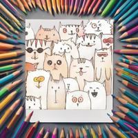 ระบายสีแมว Doodle ภาพหน้าจอ 1