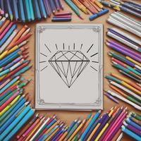 Diamante para colorir imagem de tela 3