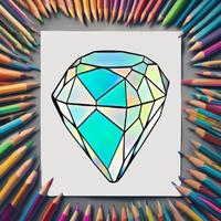 Diamante para colorir imagem de tela 1