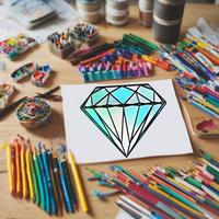 Diamante para colorir imagem de tela 2