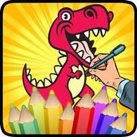Colorir Dinossauros Legal Cartaz