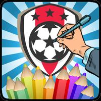 Coloring Football Logos Affiche