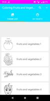 Coloring Fruits And Vegetables Affiche