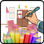 Coloring House Interior biểu tượng