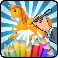 Poster Cavallo da colorare
