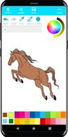 Cavalo para colorir imagem de tela 2