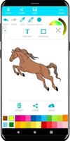 Cavalo para colorir imagem de tela 3