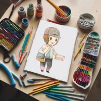 Pekerjaan Mewarnai Chibi syot layar 2