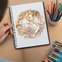 美しい人魚の塗り絵 スクリーンショット 1
