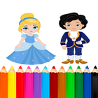 Coloring Prince And Princess آئیکن