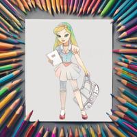 Coloring Princess poster