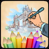 Viajes para colorear Poster