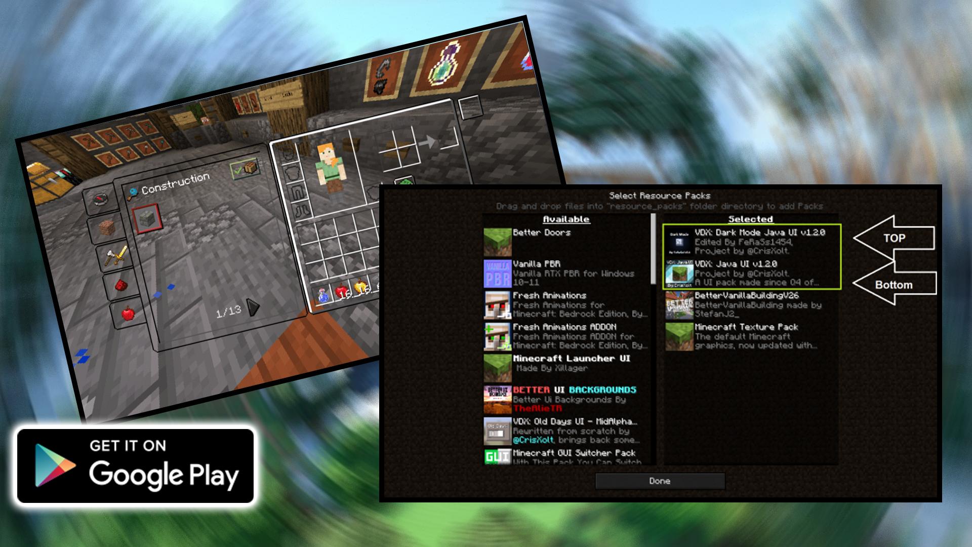 JAVA EDITION UI for Minecraft APK للاندرويد تنزيل