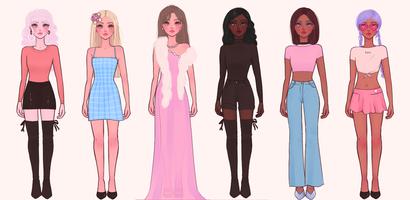 Cute Fashion Stylist Dress-up  Plakat