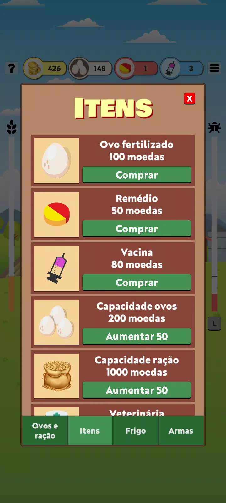 Jogo de Galo e Galinha também