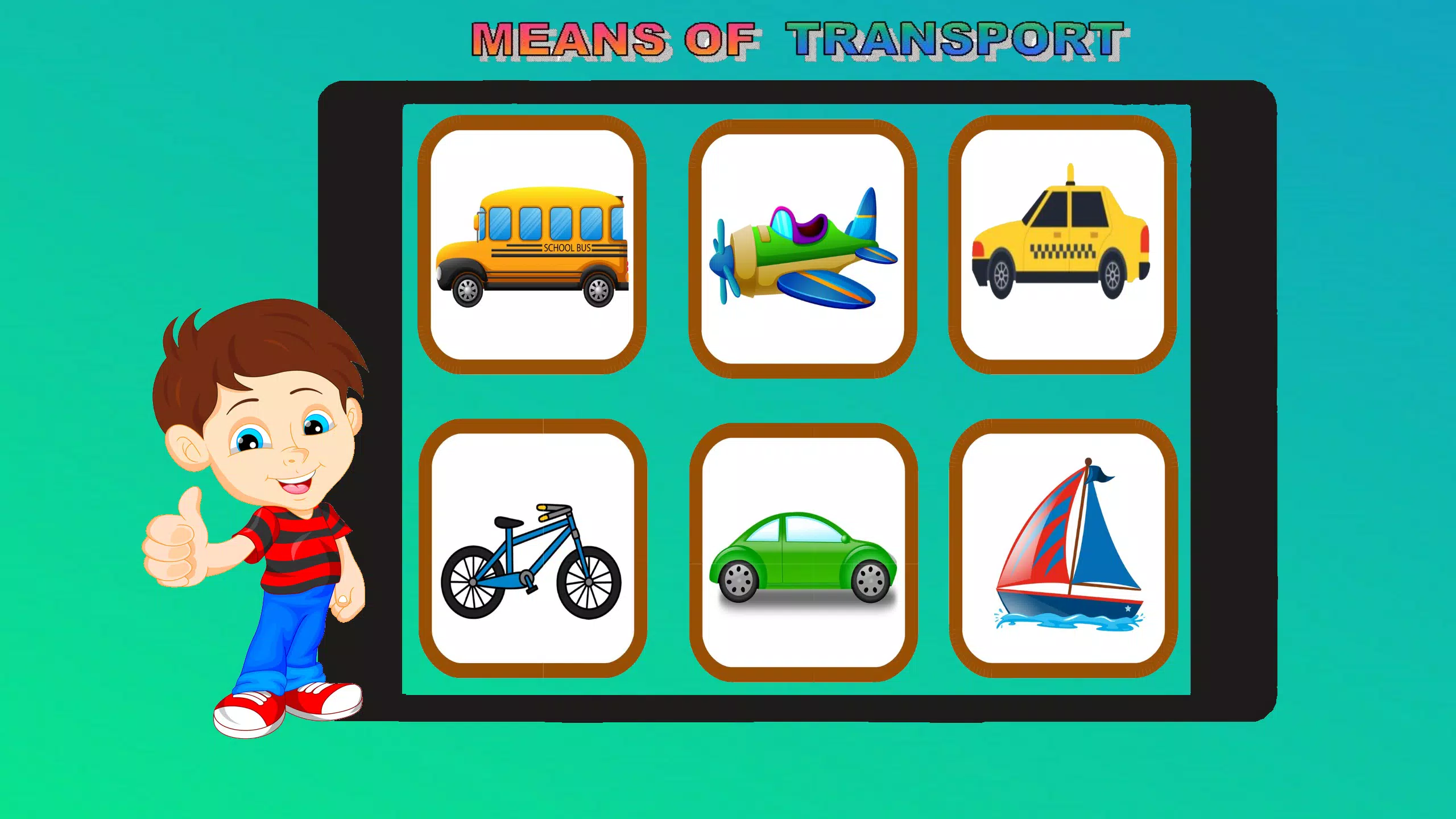 Descarga de APK de Aprenda Medios de Transporte en inglés para niños para  Android