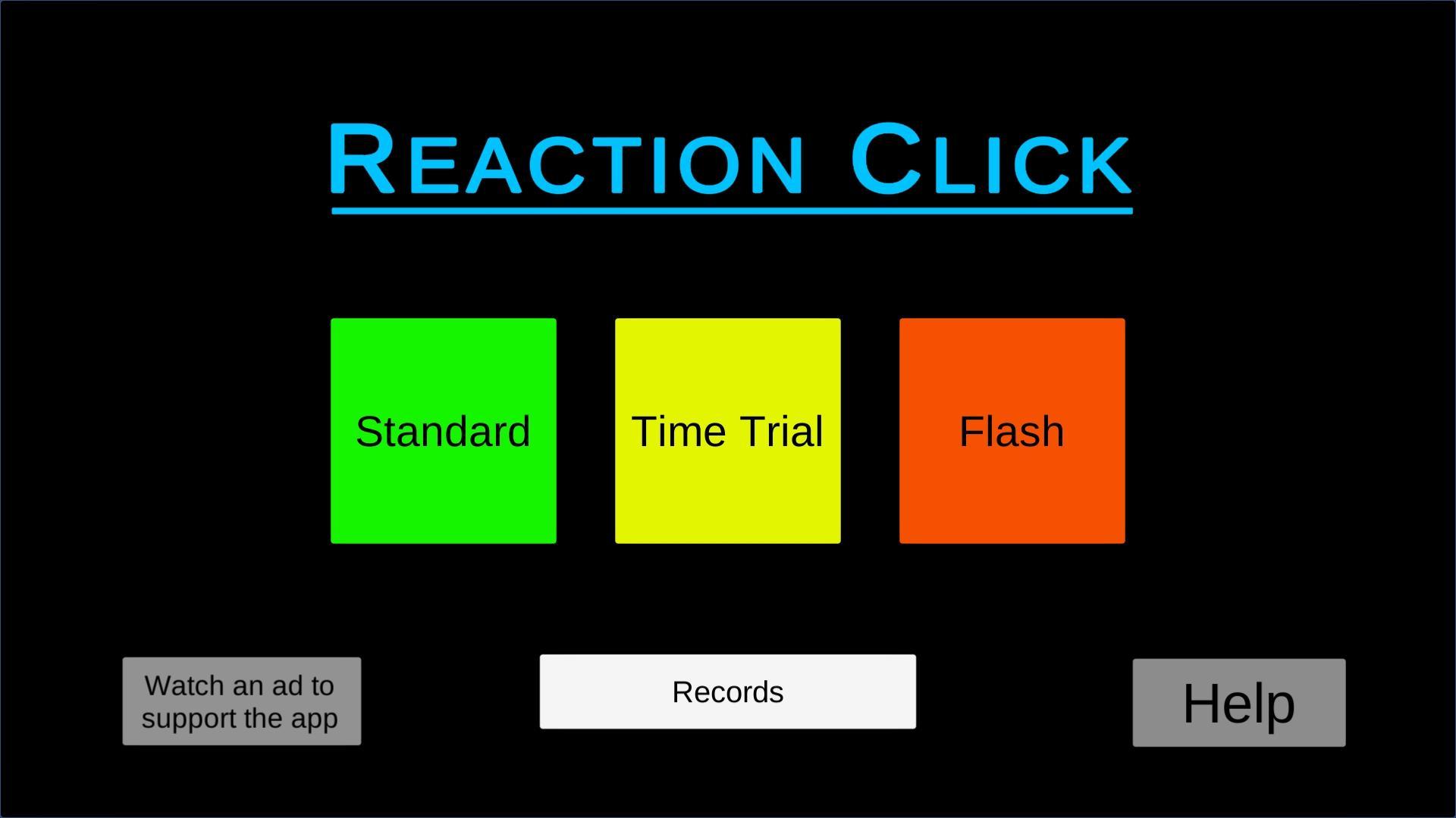 Click Reaction. Click Reaction text. React click