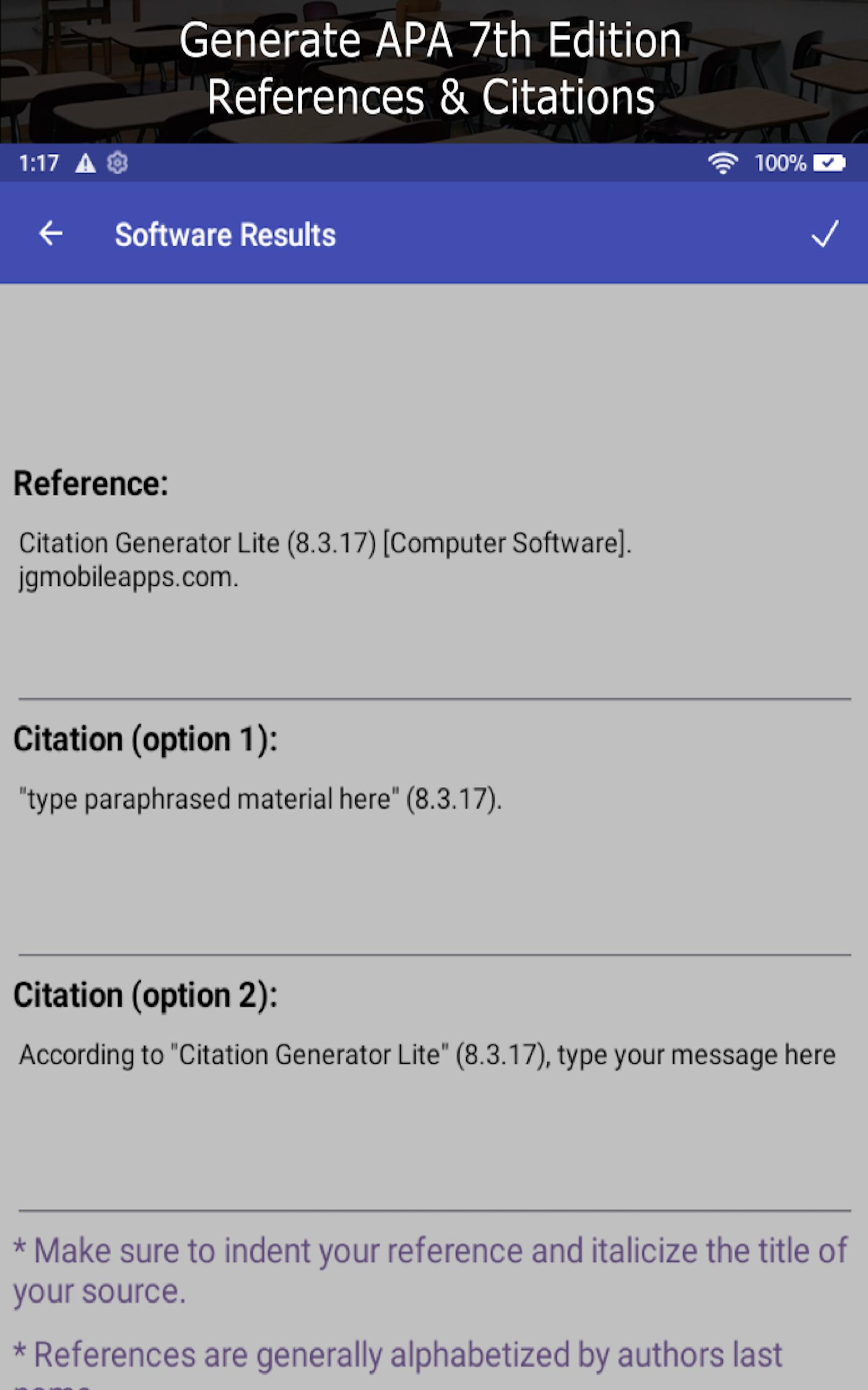 Citation Generator Lite APK für Android herunterladen