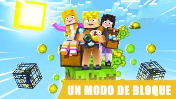 Un bloque para Minecraft mapas Poster