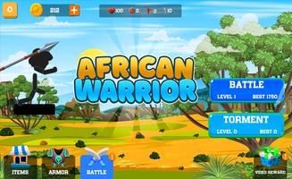 African Warrior Affiche