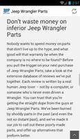 برنامه‌نما Jeep Wrangler Parts عکس از صفحه