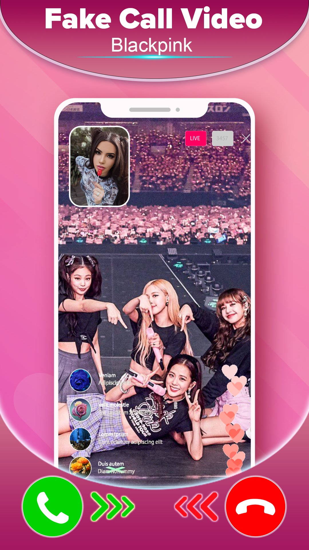 BlackPink Fake Video and Call APK للاندرويد تنزيل