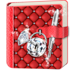 Diamond Diary Book with Lock icon